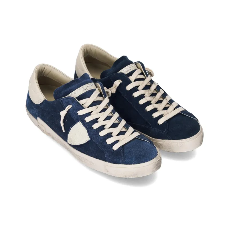 PHILIPPE MODEL Prsx Tennis Anti-Slip Wear-Resistant Low-Top Skateboard Shoes Men's Blue-1