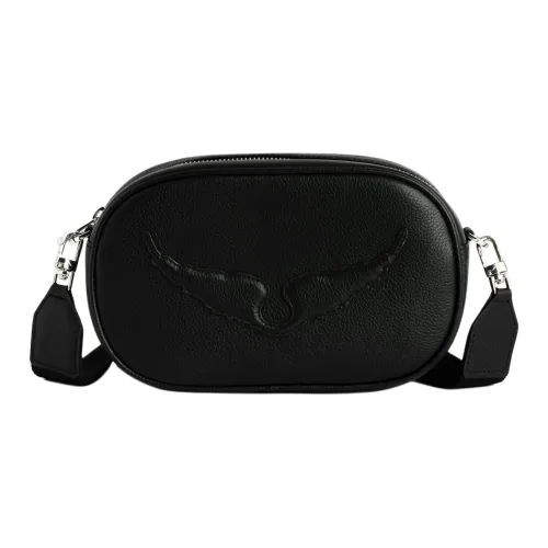 Zadig & Voltaire Cow Leather Camera Bag, Crossbody Bag, Shoulder Bag Women's Black