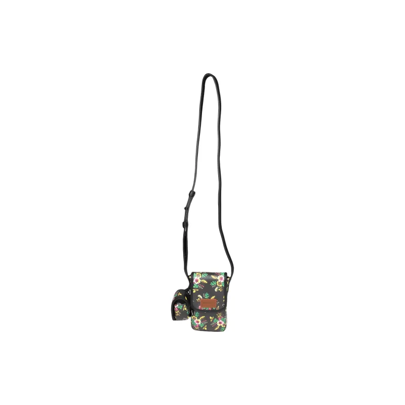 KENZO Polyurethane Combo Bag, Shoulder Bag, Crossbody Bag, Cell Phone Pouch Women's Black-2