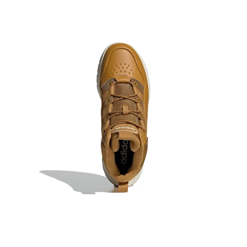 Adidas Anti Slip Wear Resistant High Top Vintage Basketball Shoes Unisex Brown-3