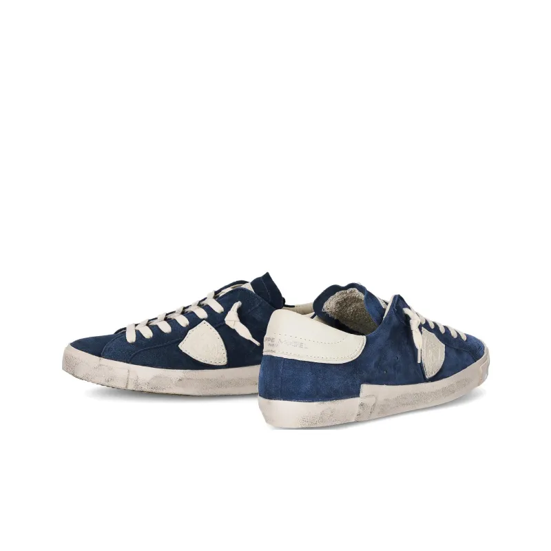 PHILIPPE MODEL Prsx Tennis Anti-Slip Wear-Resistant Low-Top Skateboard Shoes Men's Blue-2