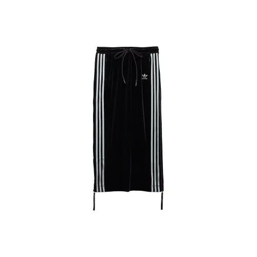 adidas originals × Angel Chen Typical 3 stripes Long Slit Skirt Black