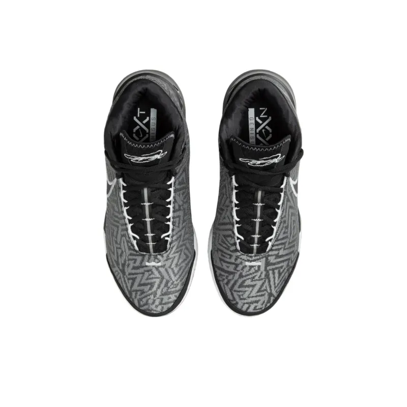 Nike Anti Slip Wear Resistant Mid Top Basketball Shoes Unisex Black-3