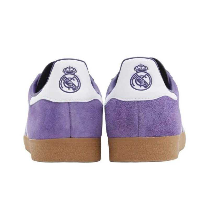 Real Madrid x Adidas Originals GAZELLE Anti Slip Wear Resistant Low Top Skateboard Shoes Unisex Purple-3