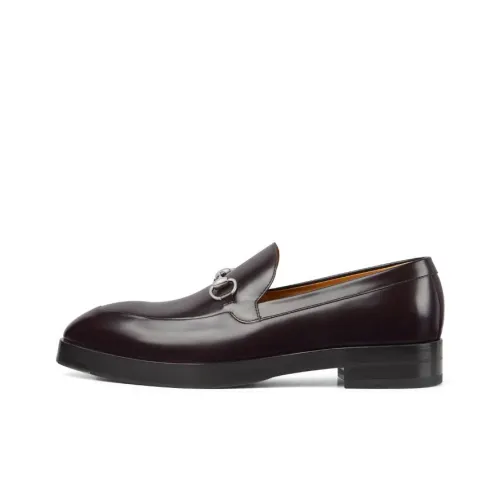 GUCCI Horsebit Loafers Men's Dark Brown