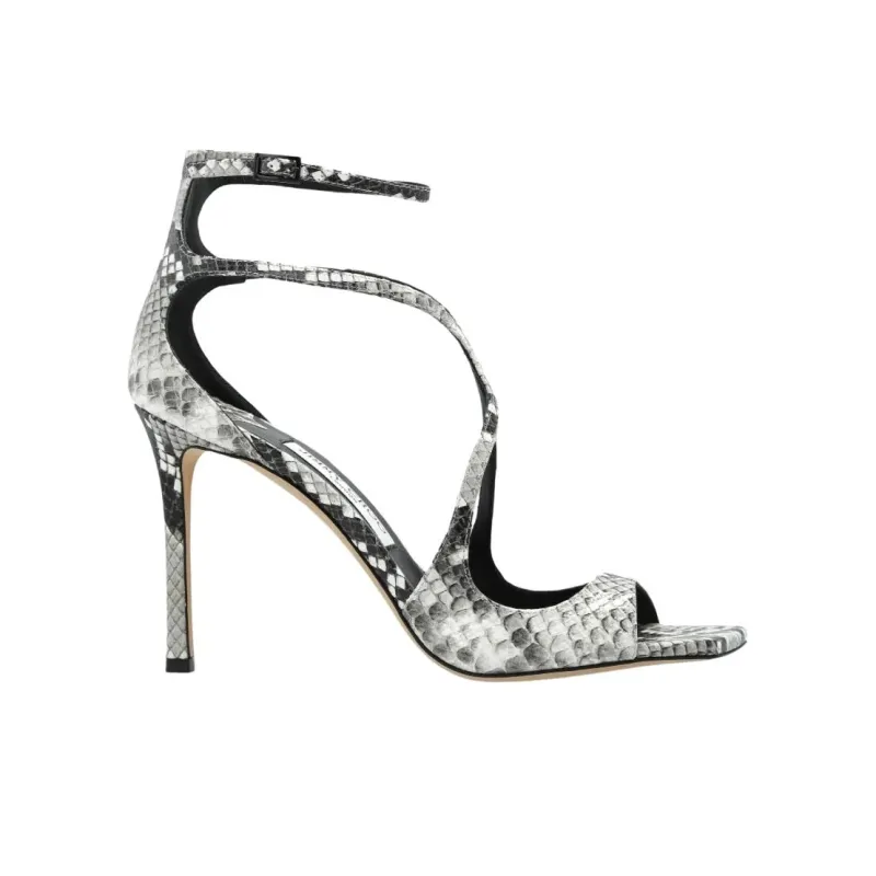 Jimmy Choo Azia Strap Sandals 9.5cm Women's Gray-1