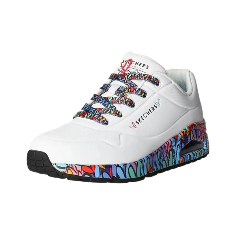 Skechers Uno Anti Slip Wear Resistant Low Top Casual Shoes Women's White-2