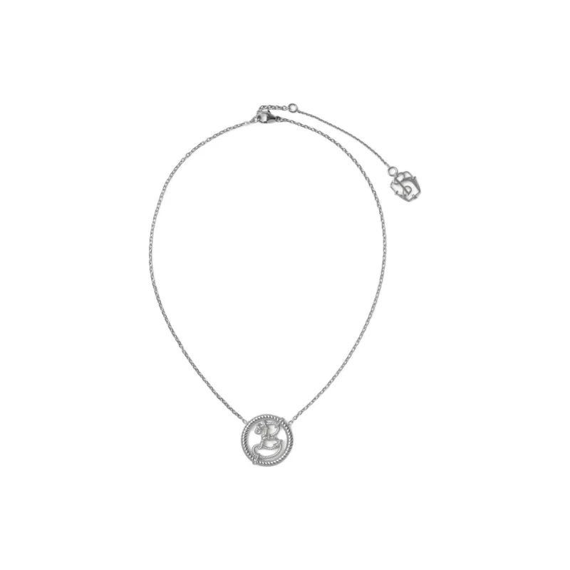 Burberry Palladium Plated Brass Necklaces Unisex Silver-1