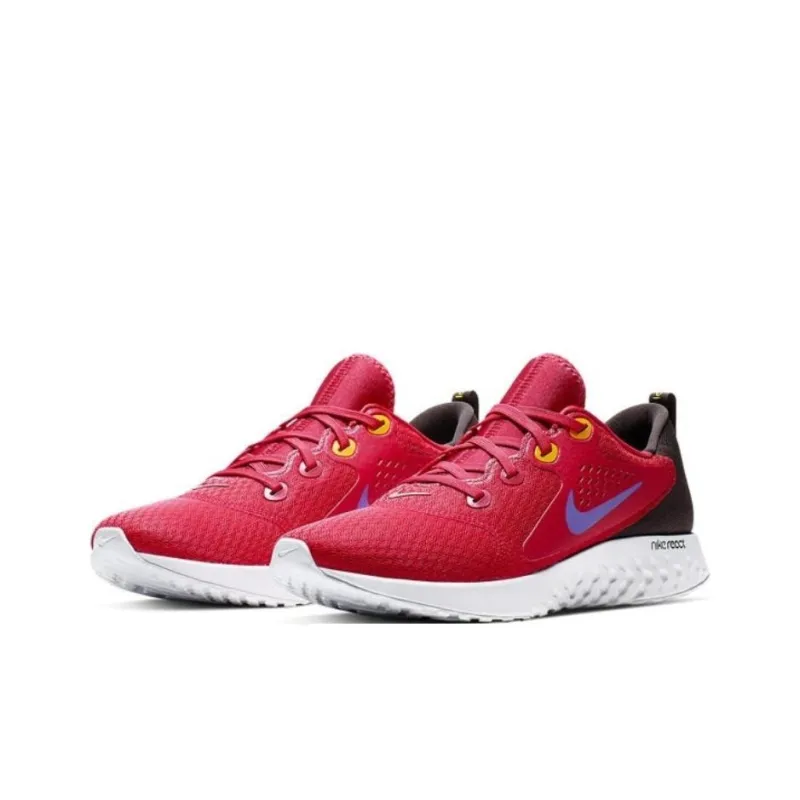 Nike Legend React 1 Anti Slip Wear Resistant Low Top Running Shoes Men's Red-2
