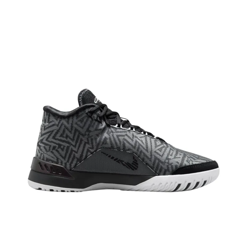 Nike Anti Slip Wear Resistant Mid Top Basketball Shoes Unisex Black-1