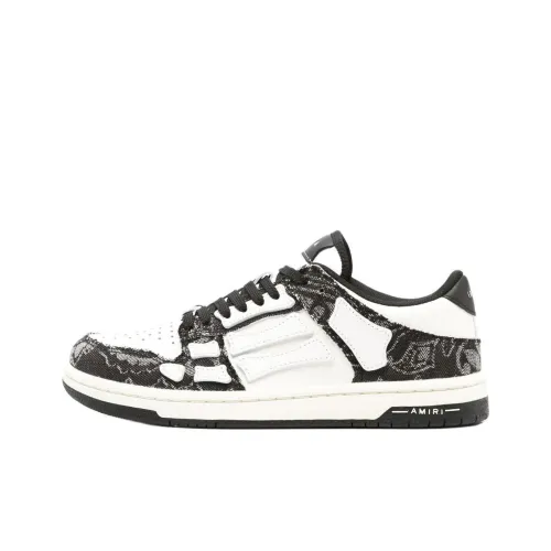 AMIRI Skel Low Top Skateboard Shoes Women's Black White
