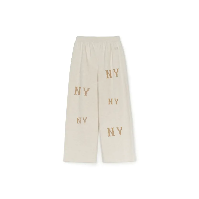 MLB New York Yankees Casual Pants Women's Ecru-1
