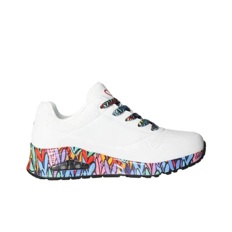 Skechers Uno Anti Slip Wear Resistant Low Top Casual Shoes Women's White-1