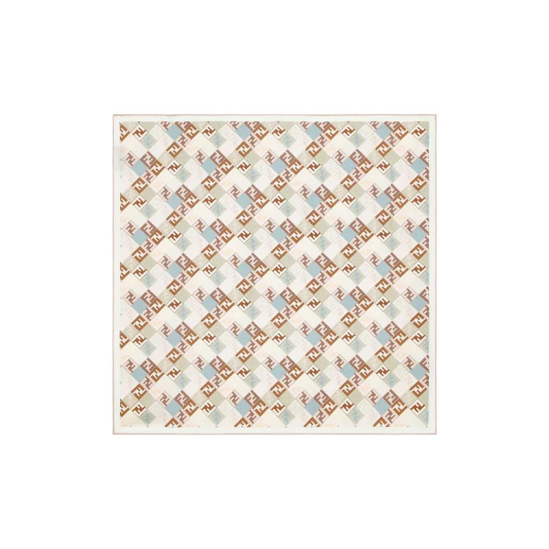 FENDI Logo Detailed Square Foulard-0
