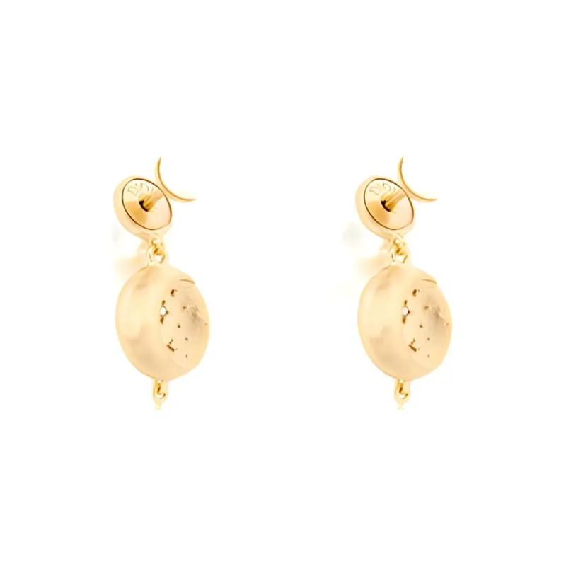 DIOR Metal Earrings Unisex Gold-1