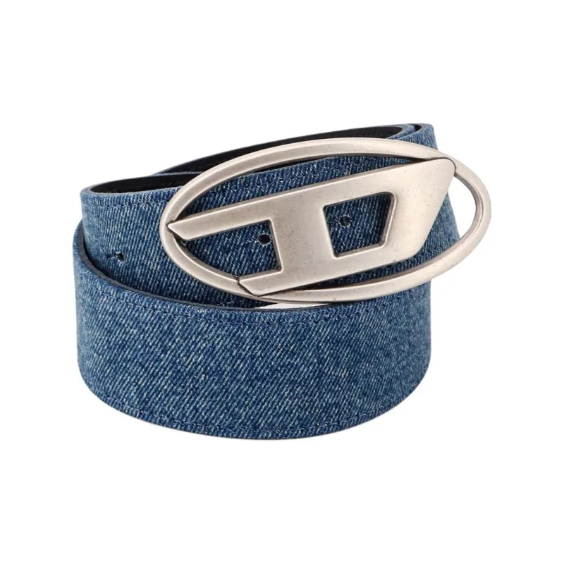 DIESEL 1DR Logo Plaque Buckle Belt-1