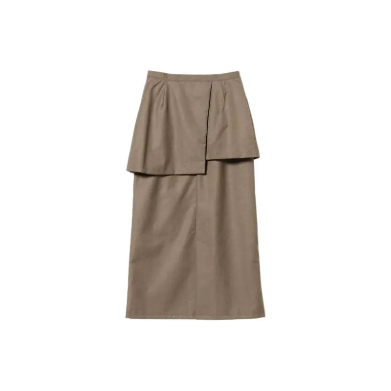 Beams Casual Long Skirt Women's Brown-1