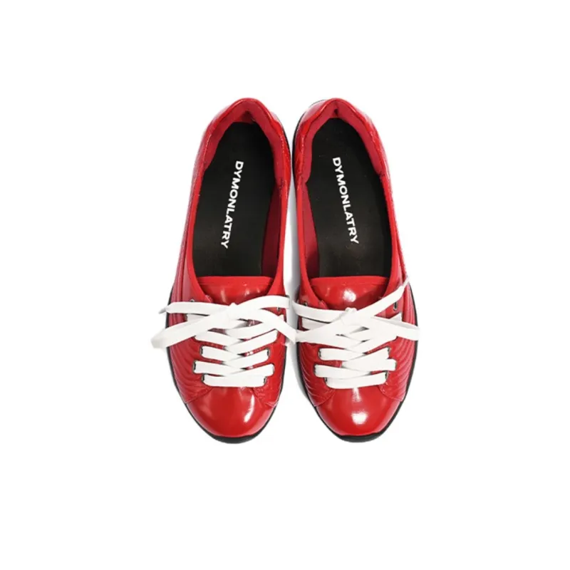 DYMONLATRY FIERCE GOAT Casual Single Shoes Women's Red-3