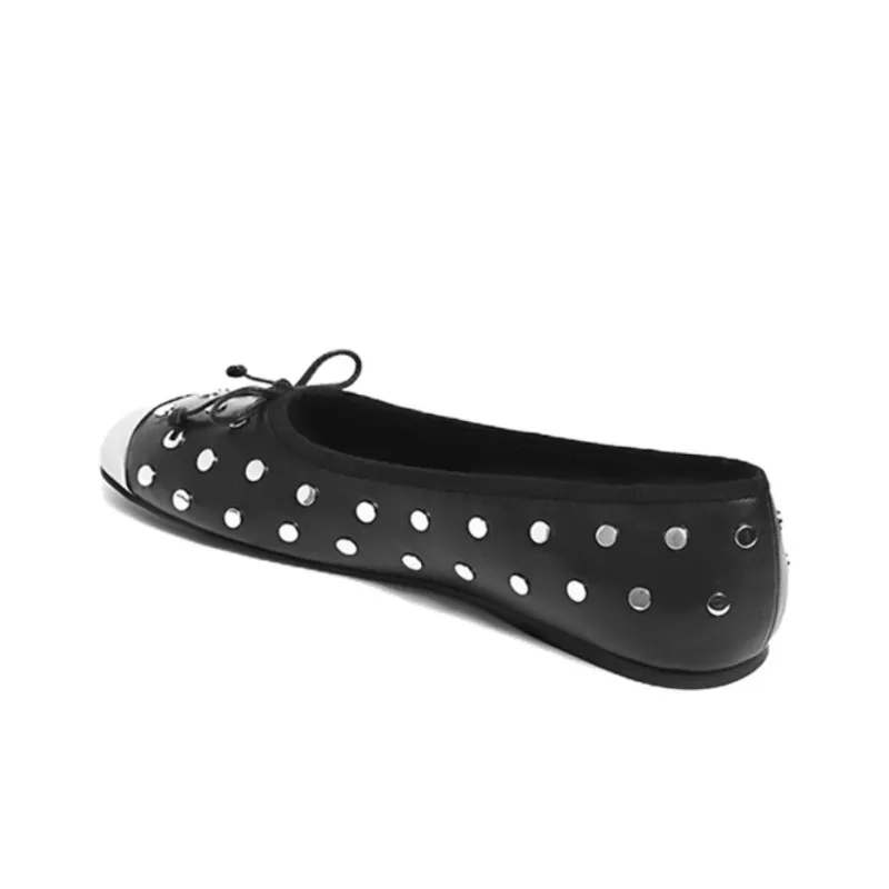 DYMONLATRY Bullet Tip Casual Single Shoes Women's Black-2