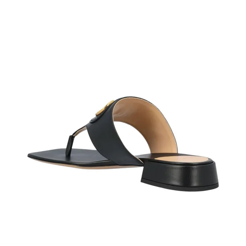 Valentino Vlogo Flip Flops Women's Black-3