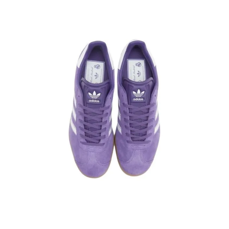 Real Madrid x Adidas Originals GAZELLE Anti Slip Wear Resistant Low Top Skateboard Shoes Unisex Purple-2
