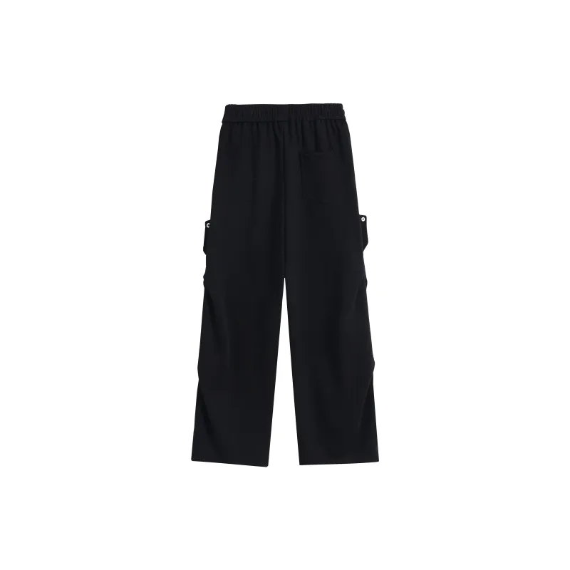 HOKLV Knitted Sports Pants Unisex Burgundy-13