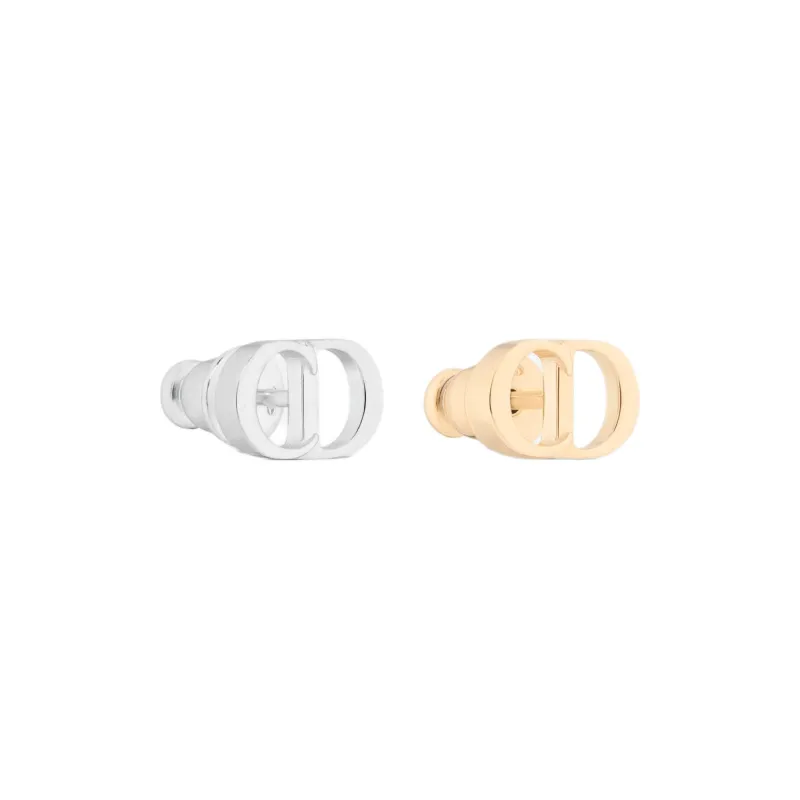 DIOR 925 Sterling Silver Earrings Men's Gold/Silver-1
