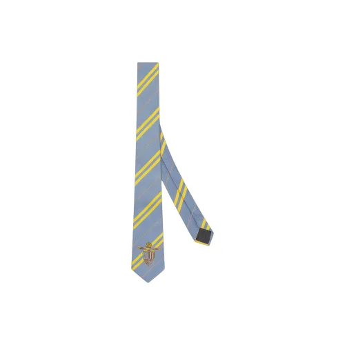 FENDI Striped Crest Embroidered Tie