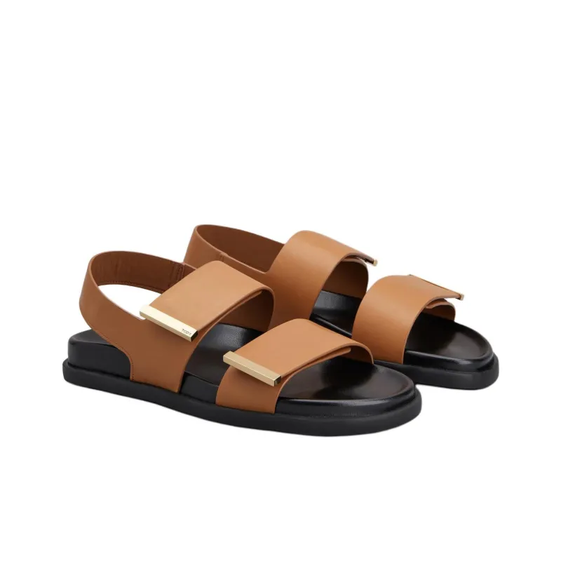TOD'S Logo Engraved Slip On Sandals Women's-2