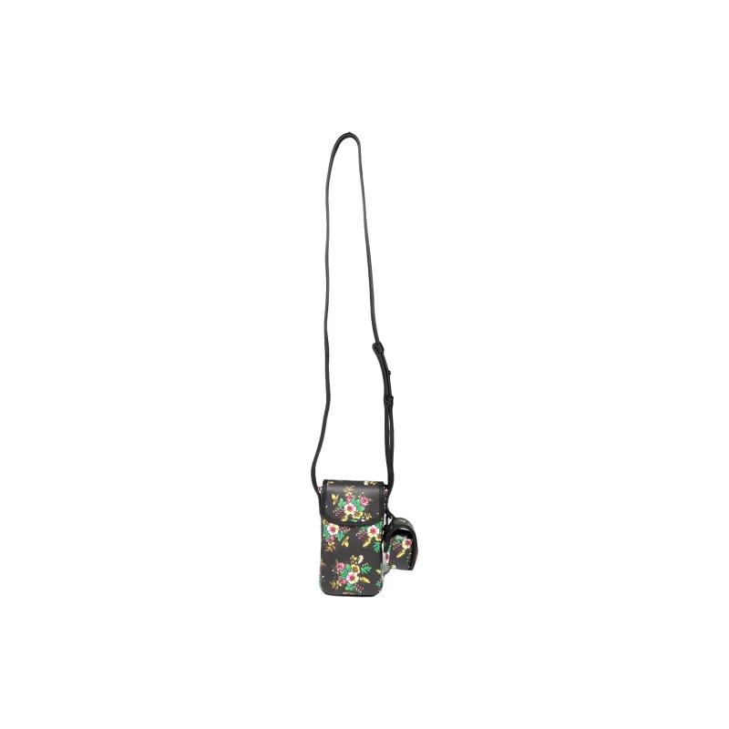 KENZO Polyurethane Combo Bag, Shoulder Bag, Crossbody Bag, Cell Phone Pouch Women's Black-3
