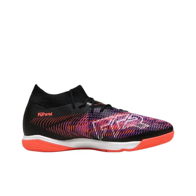 PUMA FUTURE 8 Anti Slip Wear Resistant Soccer Shoes Men's Black Purple Orange-1