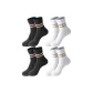 Men's Crew Socks 4 Pack (2 Black, 2 White)