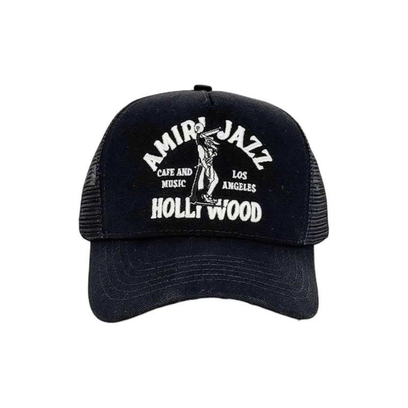AMIRI Jazz Wolf Logo Embroidered Cap-0