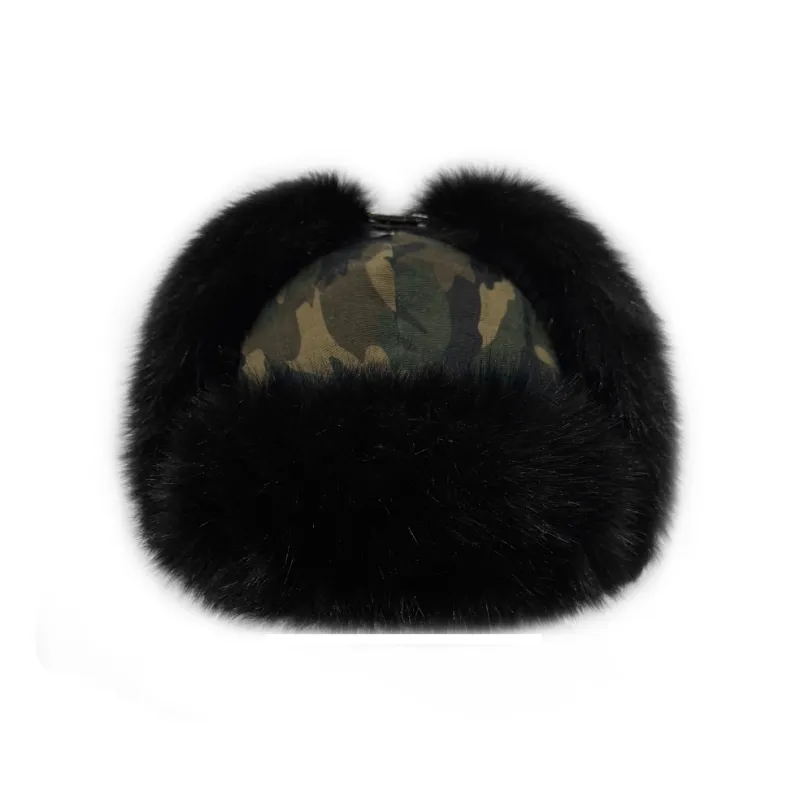 False Perception Cotton Trapper Hats Unisex Camouflage-1