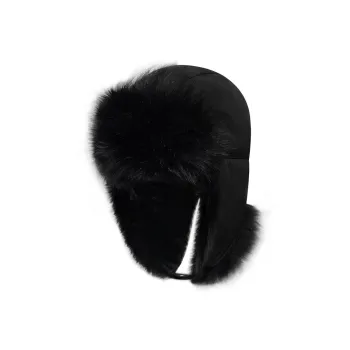 False Perception Nylon Trapper Hats Unisex Black