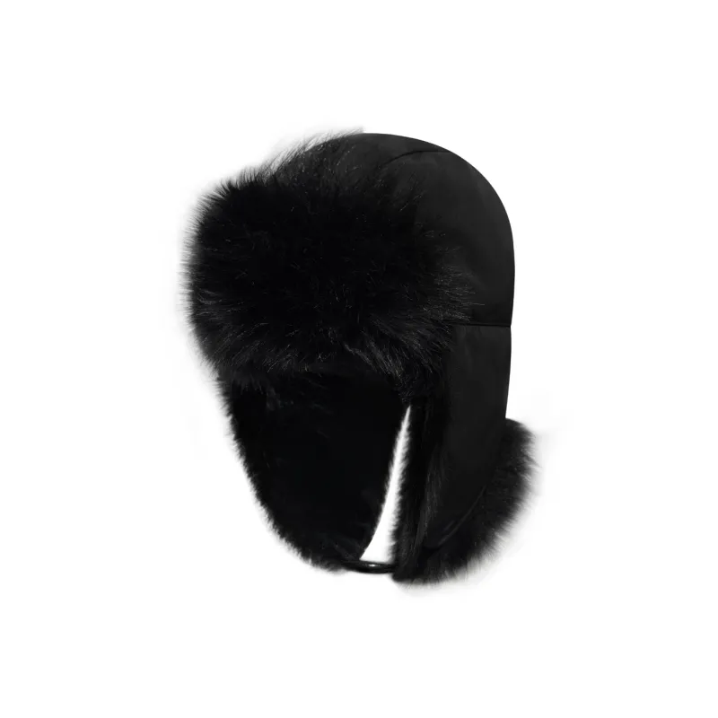False Perception Nylon Trapper Hats Unisex Black-0