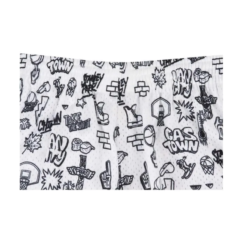 Mitchell Ness Basketball Shorts Men White-3