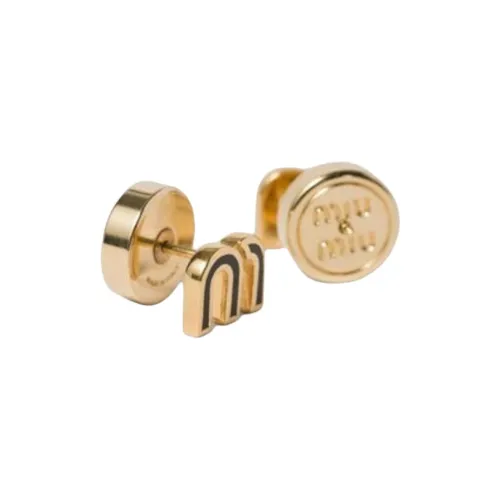 MIU MIU Metal Earrings Women's Gold