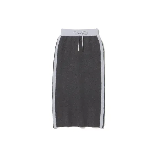 Beams Knit Long Skirts Women's Gray