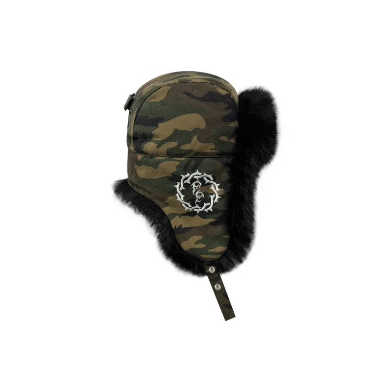 False Perception Cotton Trapper Hats Unisex Camouflage-2