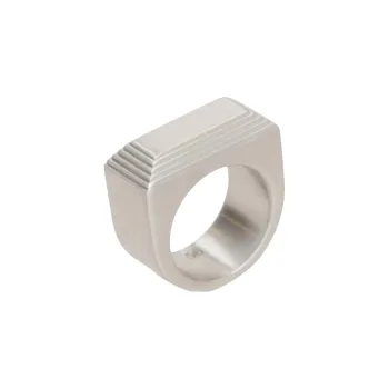 RICK OWENS Etched Beveled Ring