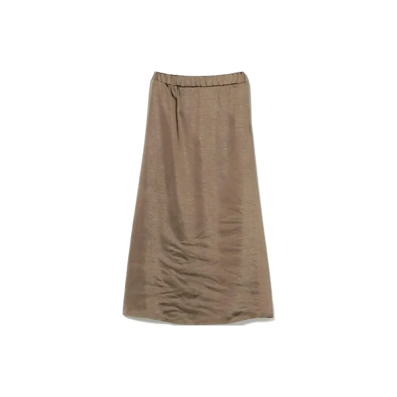 Beams Casual Long Skirt Women's Khaki-1
