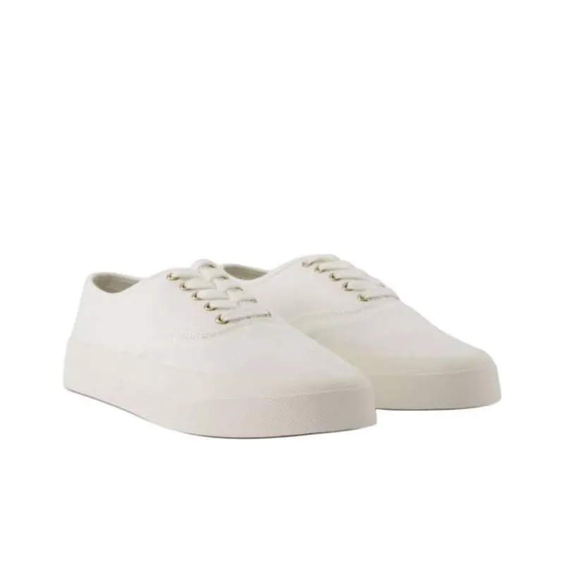 Maison Kitsune Low Top Canvas Shoes Women's White-2