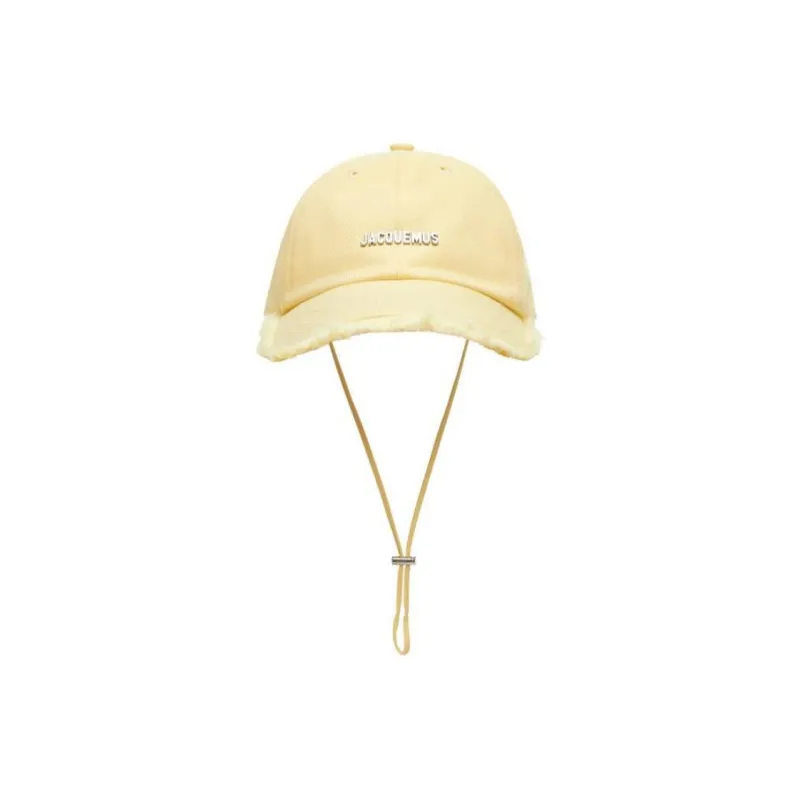 Jacquemus Distressed Effect Logo Plaque Baseball Cap-0