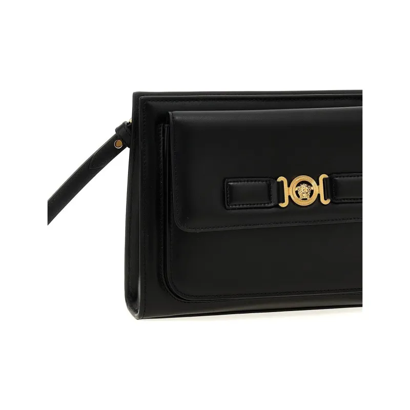 FANSIZHE La Medusa Calfskin Clutch Small Size Men's Black-2