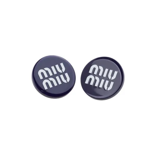 MIU MIU Plexiglass Earrings Unisex Blue