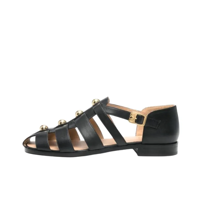 Valentino Roman Sandals Men's Black-0