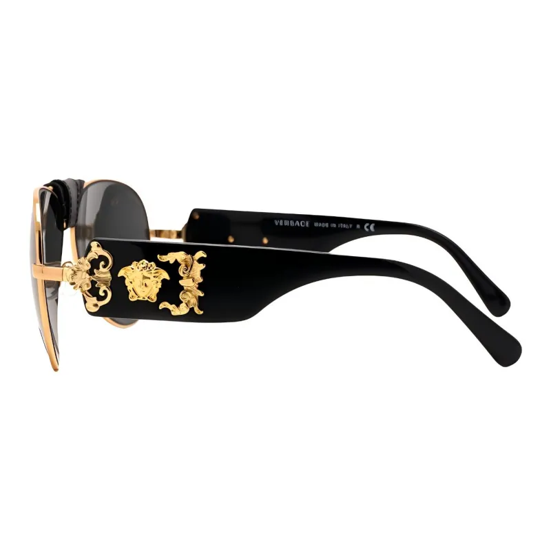 FANSIZHE Metal Aviator Sunglasses Unisex Gold-2