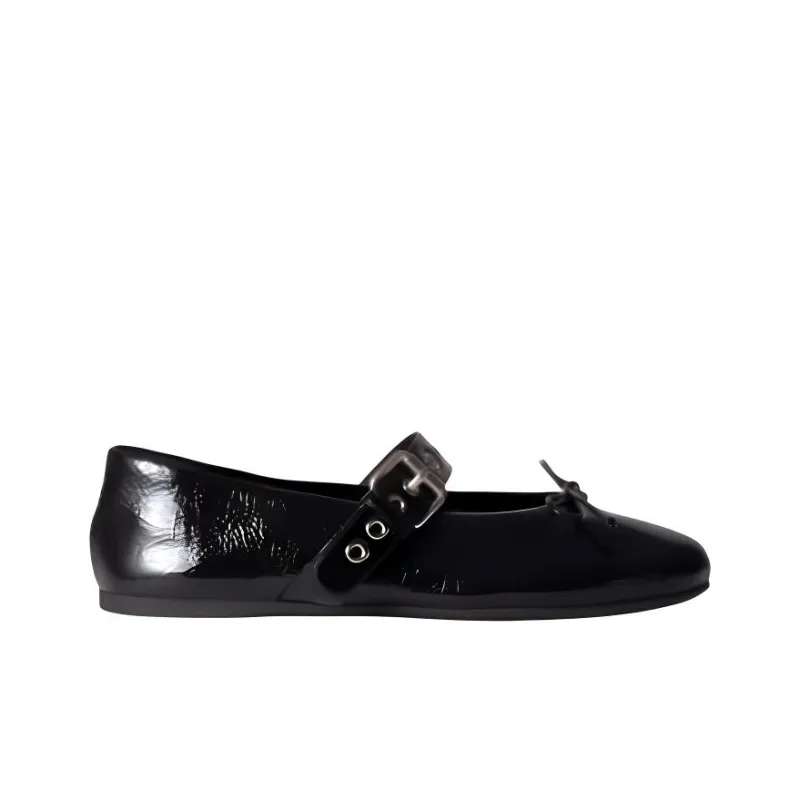 MIU MIU Naplak Casual Single Shoes Women's Black-1