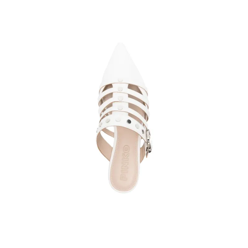 PINKO Quiet Wrap toe Slippers Women's White-4